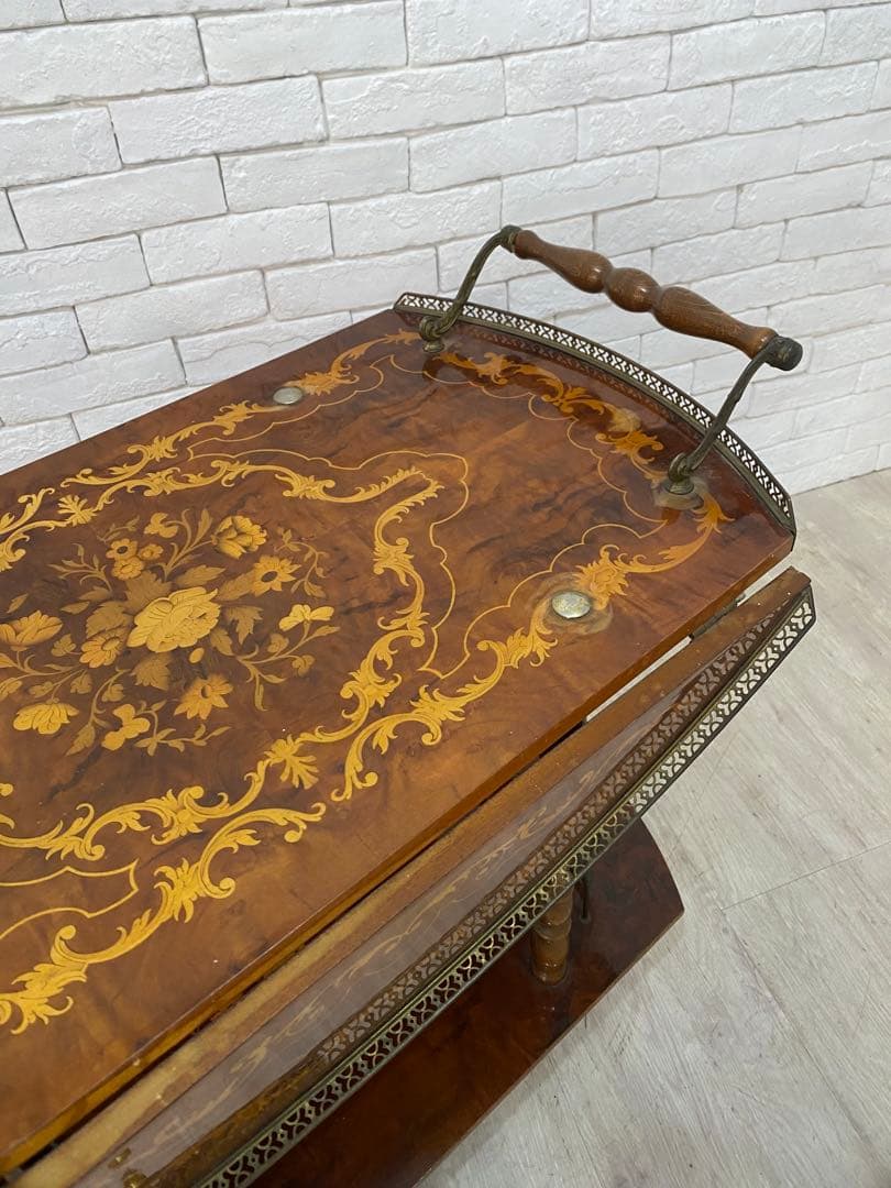 【東京都内23区配送無料】イタリア製　アンティーク　定価18万　キッチンワゴン