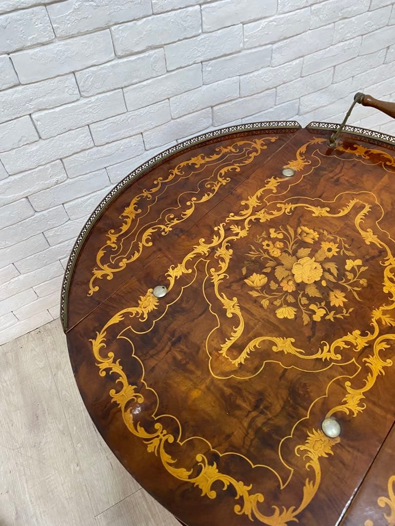 【東京都内23区配送無料】イタリア製　アンティーク　定価18万　キッチンワゴン