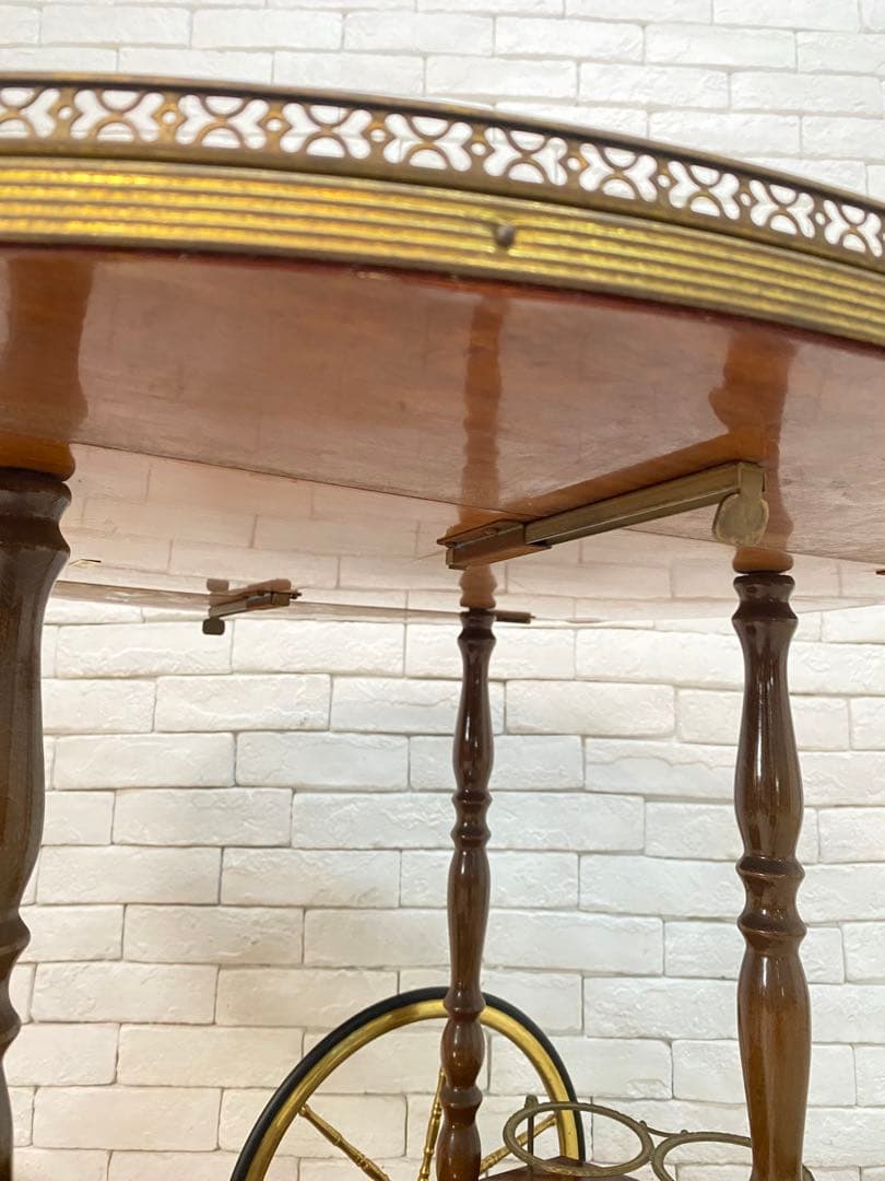 【東京都内23区配送無料】イタリア製　アンティーク　定価18万　キッチンワゴン