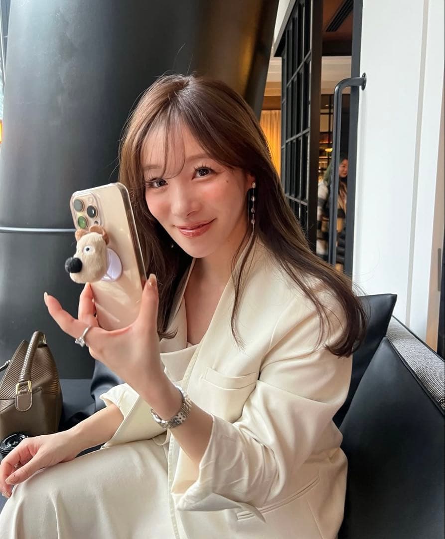 し*ん様 Aimeine エメイン　シアードッキングノーカラージャケット