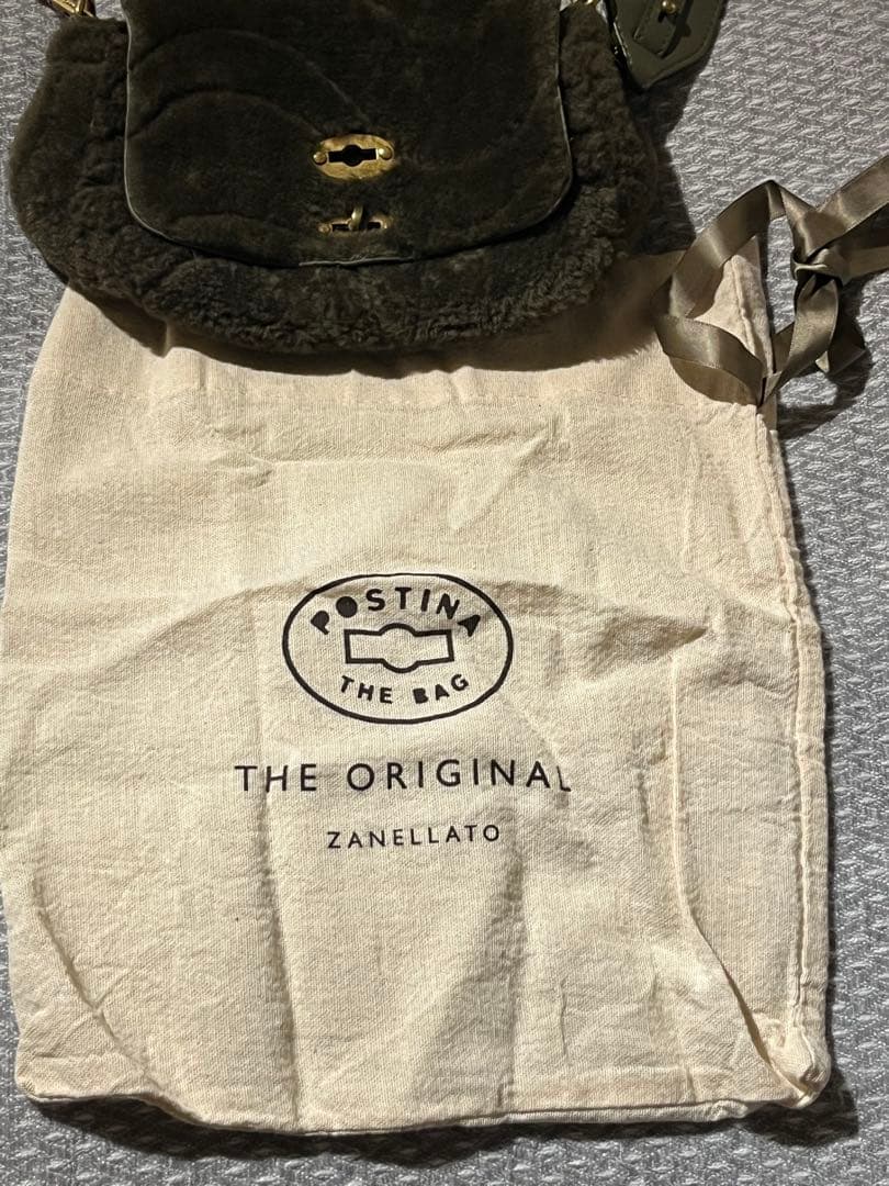 ZANELLATO オリーブグリーン ファー ショルダーバッグ