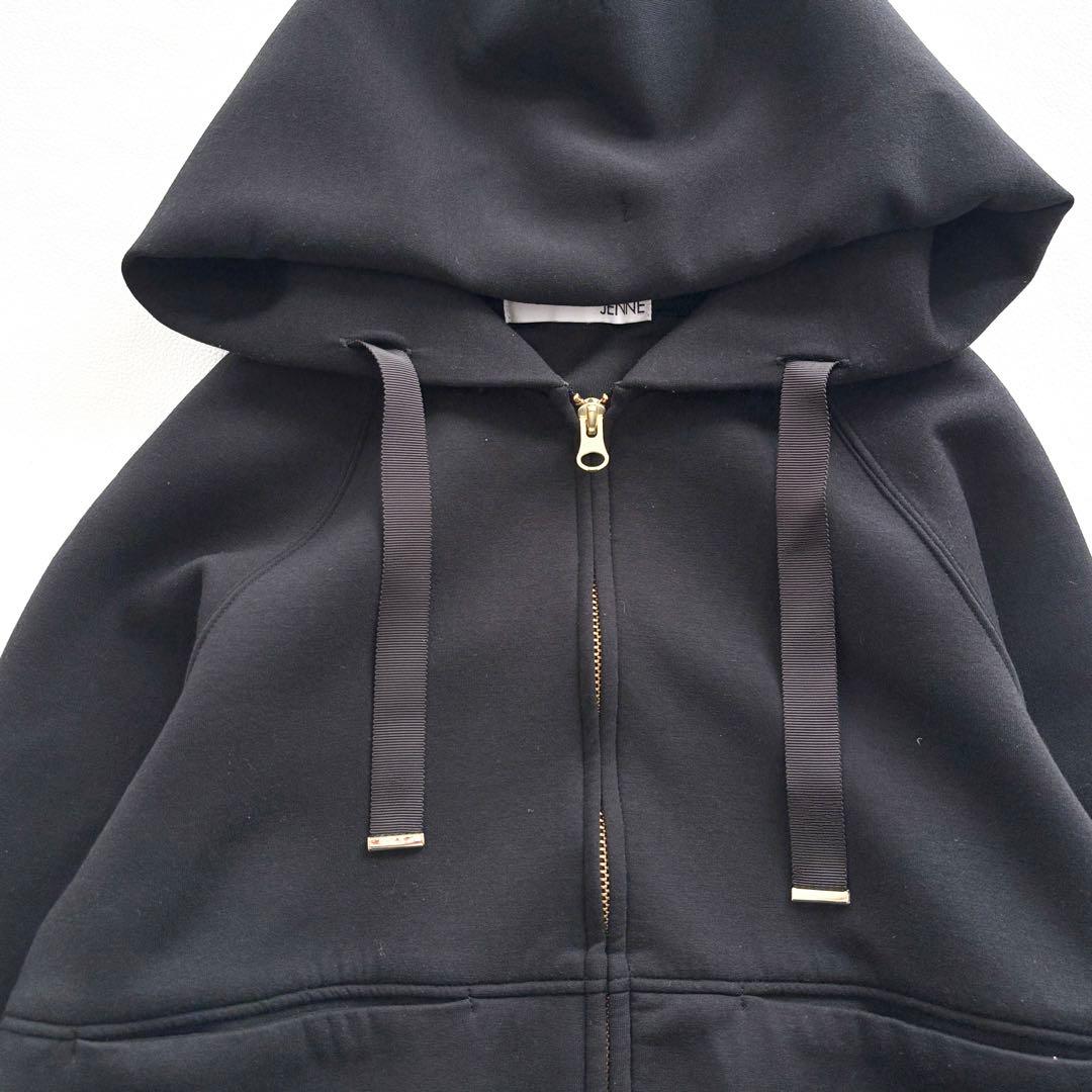 02450 JENNE 日本製美ラインパーカー（UVカット）　ブラック