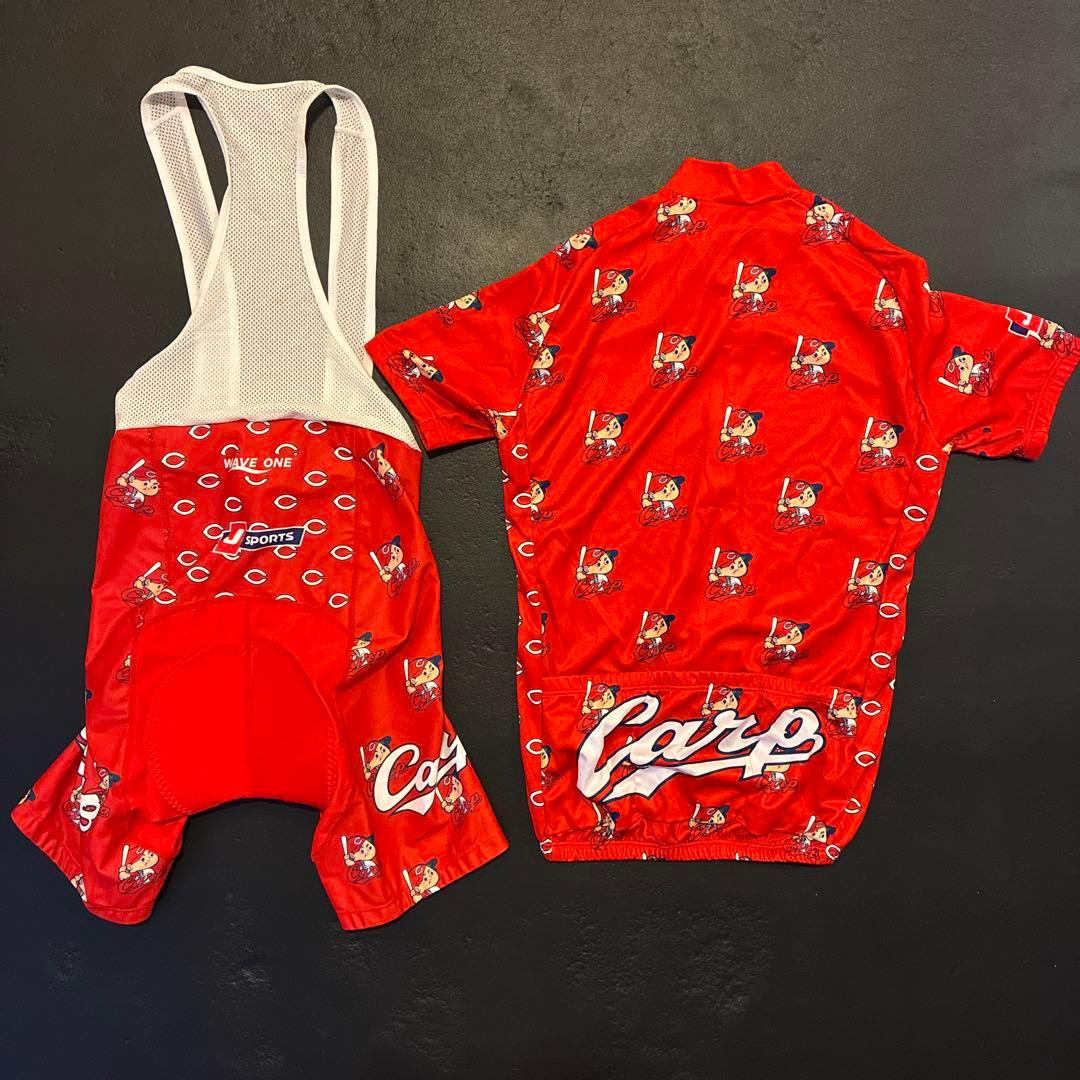 サイクルジャージとレーパンのセット　カープグッズ