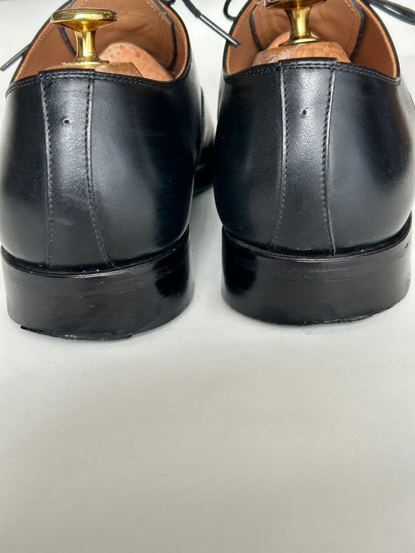 【美品】スコッチグレイン ストレートチップ 黒 25cm日本製 グッドイヤー製法