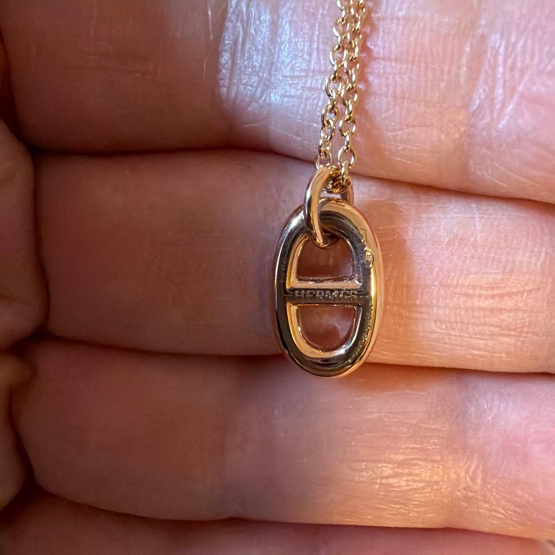 HERMES ローズゴールドファランドール ネックレス