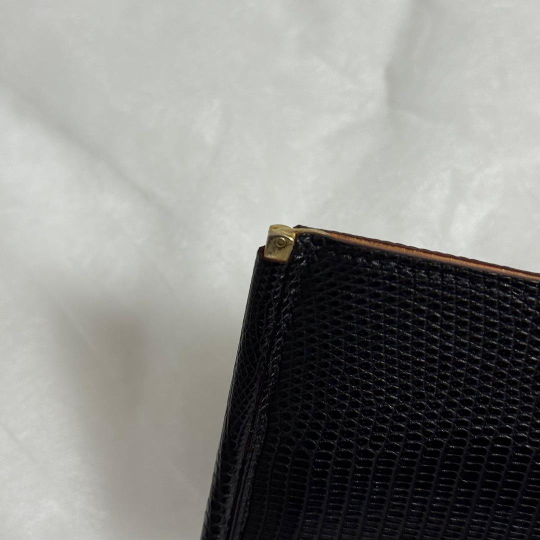⭐️未使用級⭐️ガンゾ　リザード　マネークリップ　小銭入れ　ブラック　レザー　セット