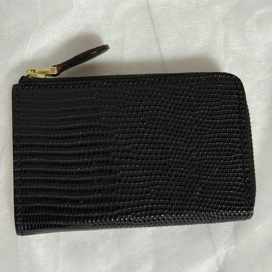 ⭐️未使用級⭐️ガンゾ　リザード　マネークリップ　小銭入れ　ブラック　レザー　セット