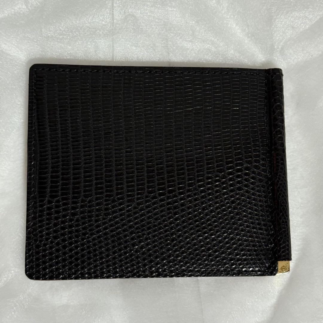 ⭐️未使用級⭐️ガンゾ　リザード　マネークリップ　小銭入れ　ブラック　レザー　セット