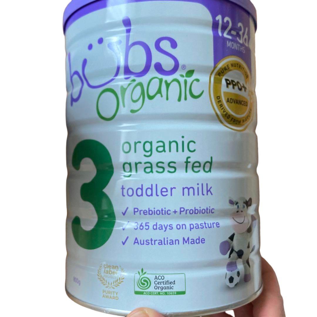 【新品】bubs organic 3 有機粉ミルク 800g×3缶
