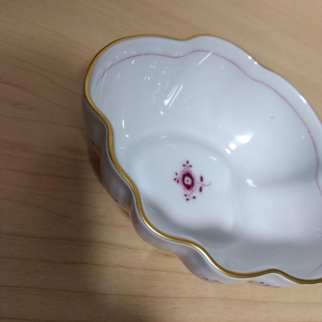 未使用　ロイヤルコペンハーゲン　パルメッテ　バーガンディ　オープンディッシュ