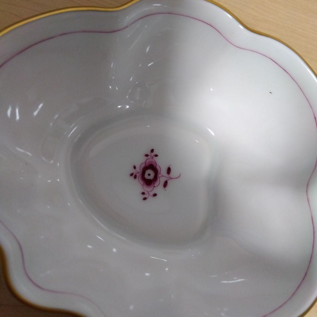 未使用　ロイヤルコペンハーゲン　パルメッテ　バーガンディ　オープンディッシュ