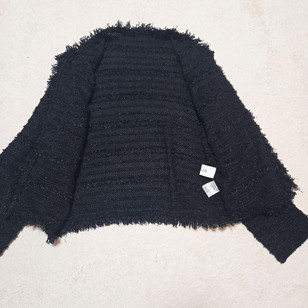 ソージュ　ツイードライクニットジャケット