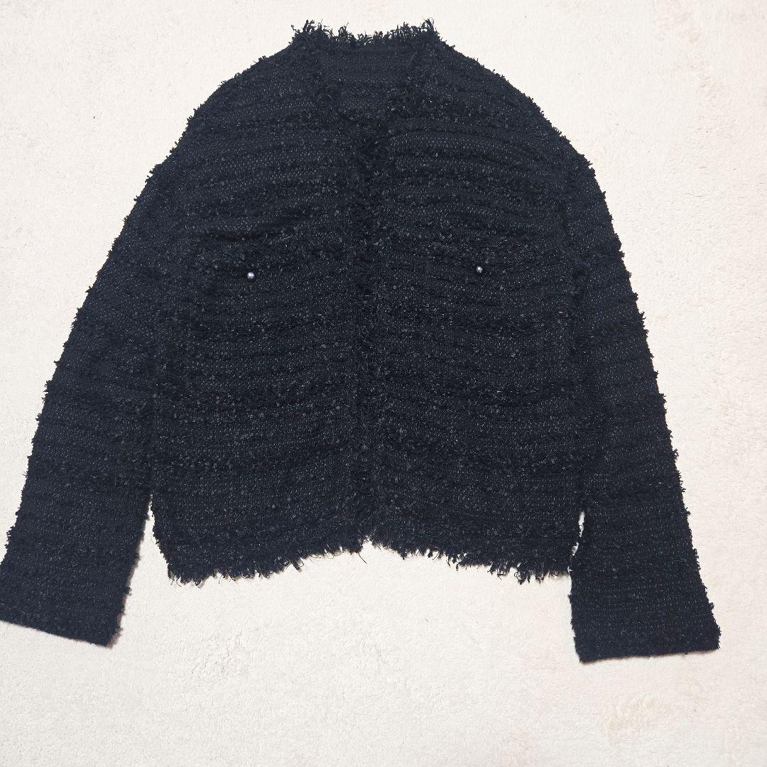 ソージュ　ツイードライクニットジャケット