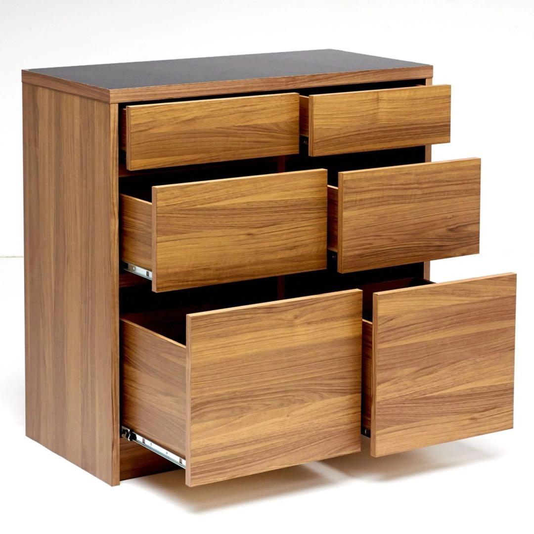 ウォールナット キッチンカウンター 収納力抜群