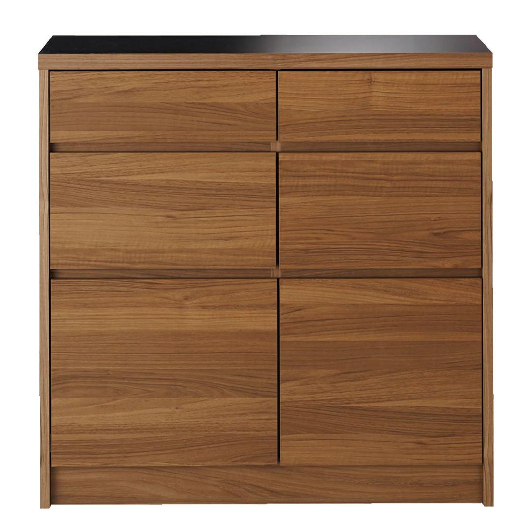 ウォールナット キッチンカウンター 収納力抜群