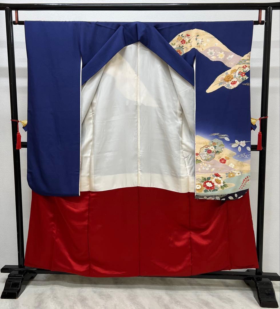 小柄な方に♪ 振り袖　フルセット　長襦袢付　成人式　金彩加工　刺繍入　724