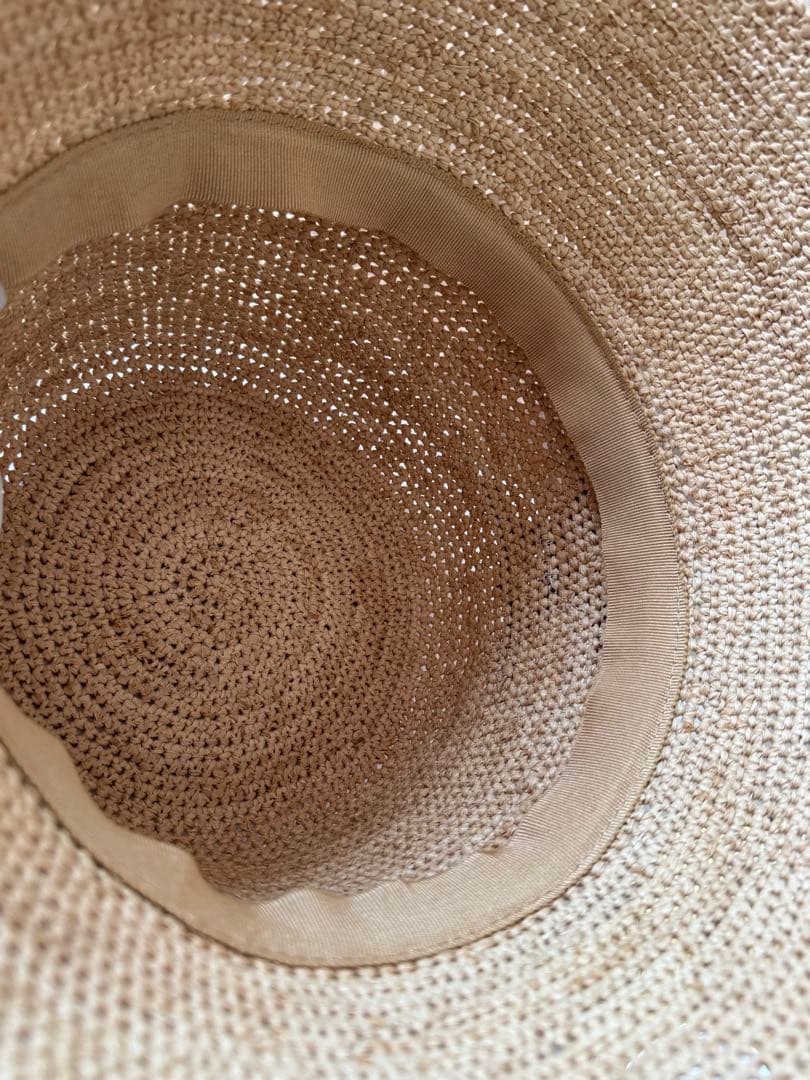 CELINE トリオンフ バケットハット ラフィア