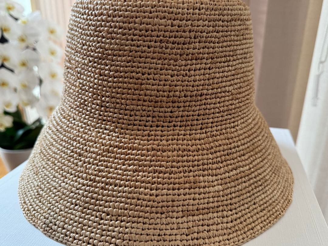 CELINE トリオンフ バケットハット ラフィア