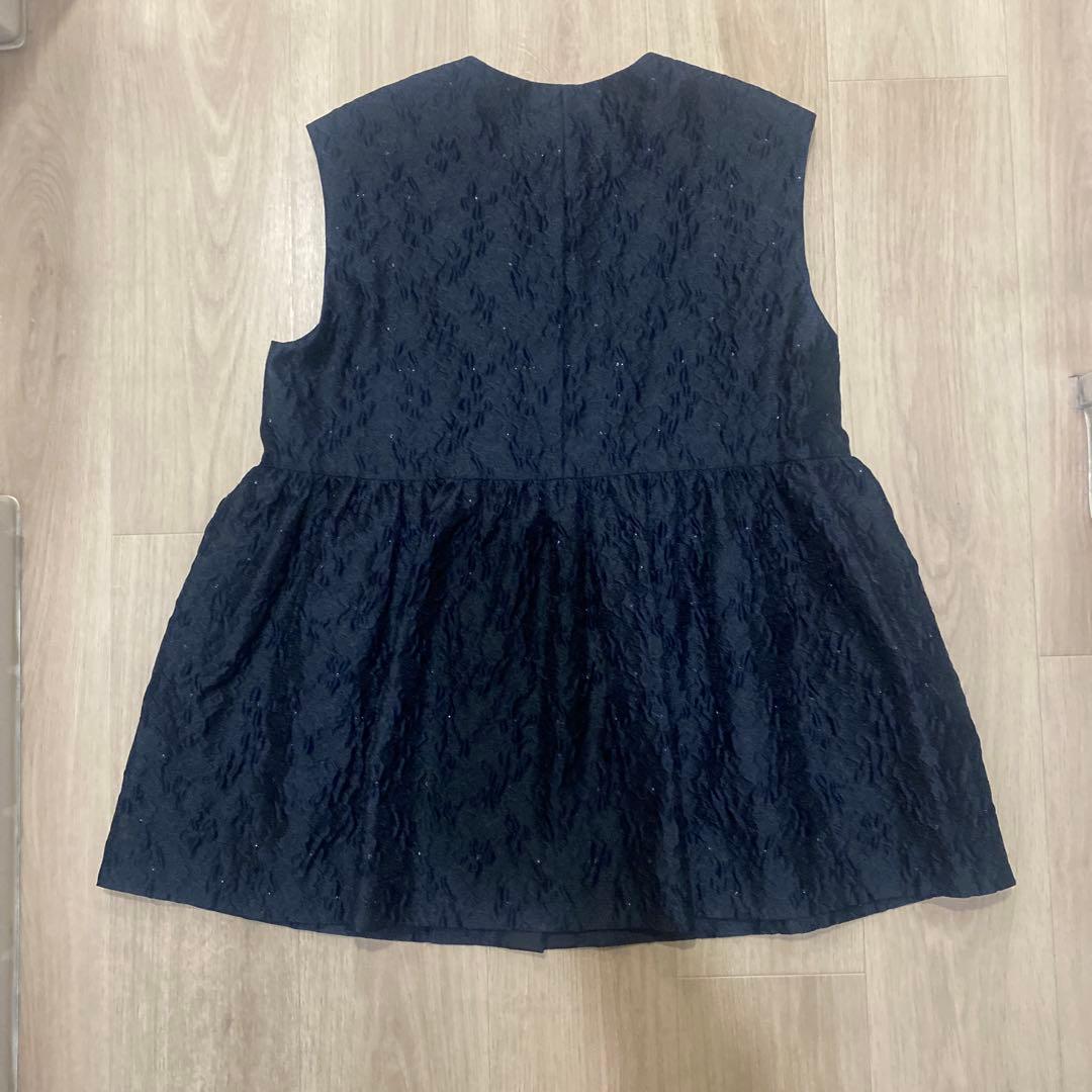 【週末限定価格】UNITED ARROWS ツートーンジャガードベスト　ネイビー