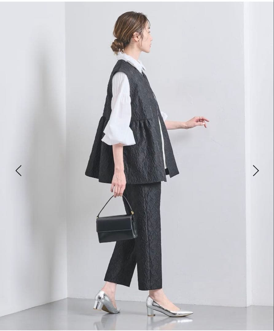 【週末限定価格】UNITED ARROWS ツートーンジャガードベスト　ネイビー