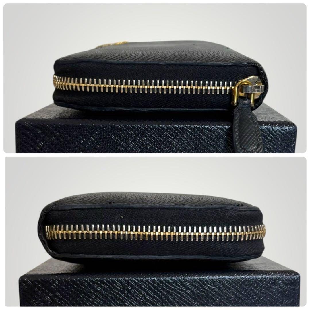 極美品✨ PRADA プラダ サフィアーノ 長財布 ラウンドジップ