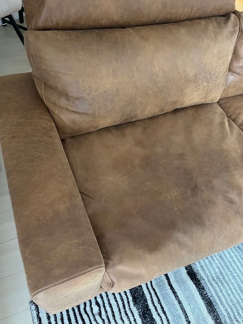 クラッシュゲート　プルート3人掛けソファ　スーパーレザーテックス