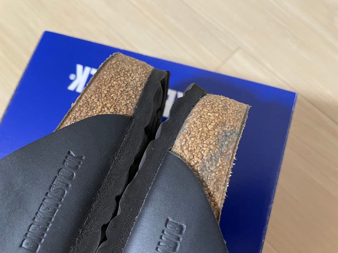 ビルケンシュトック ボストン ナチュラルレザー ナロー 41 ブラック