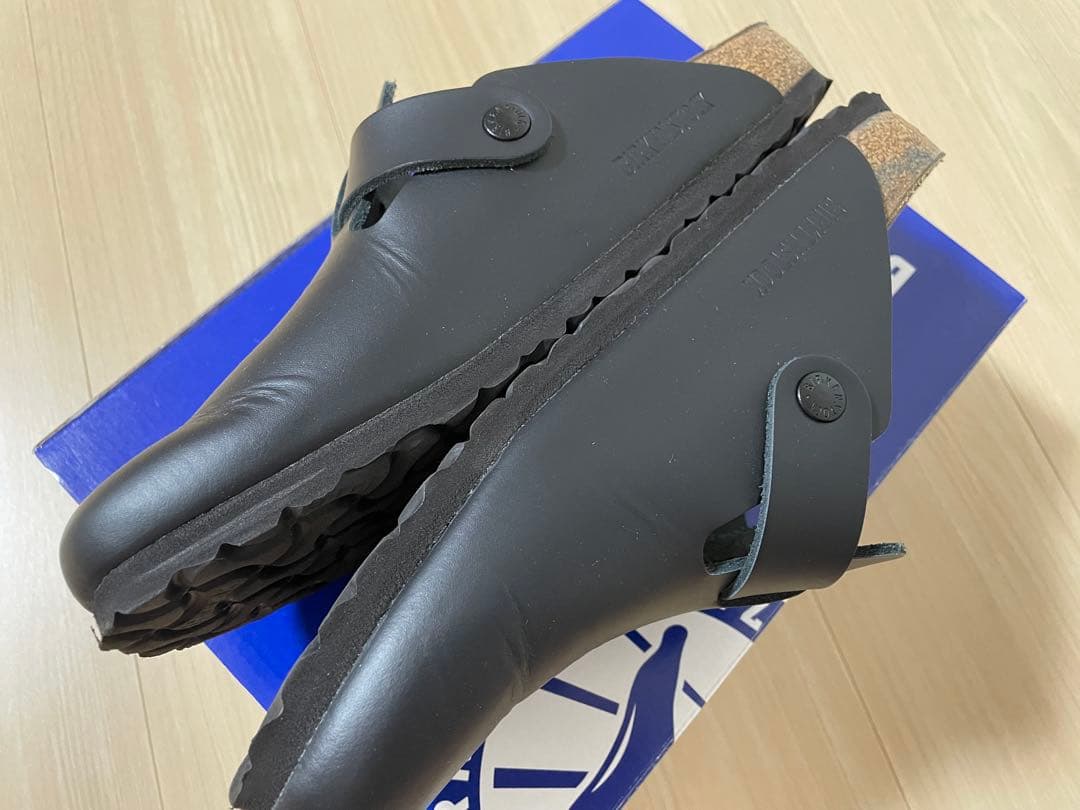 ビルケンシュトック ボストン ナチュラルレザー ナロー 41 ブラック