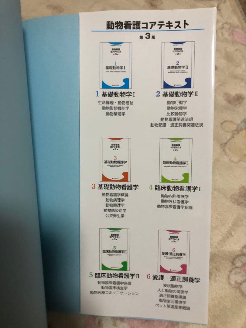 愛玩動物看護師国家試験カリキュラムテキスト　6冊セット