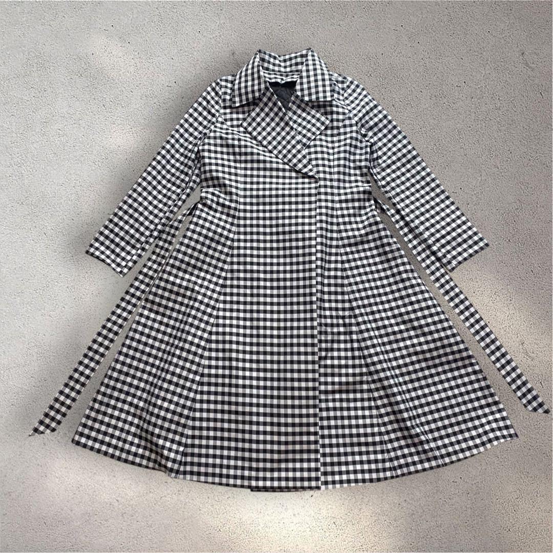 美品✨JENNE ジェンヌ　ライナー付きフレアトレンチコート　ギンガムチェック