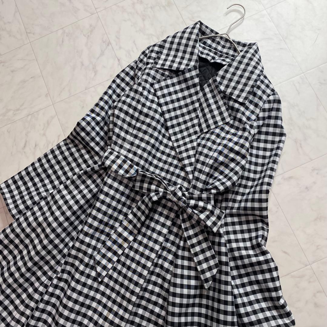 美品✨JENNE ジェンヌ　ライナー付きフレアトレンチコート　ギンガムチェック