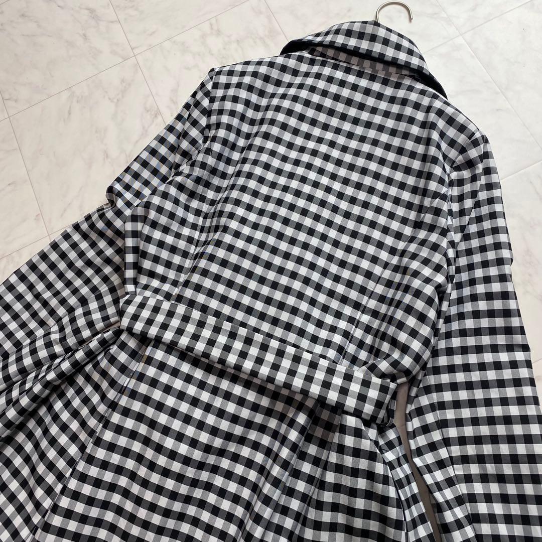 美品✨JENNE ジェンヌ　ライナー付きフレアトレンチコート　ギンガムチェック