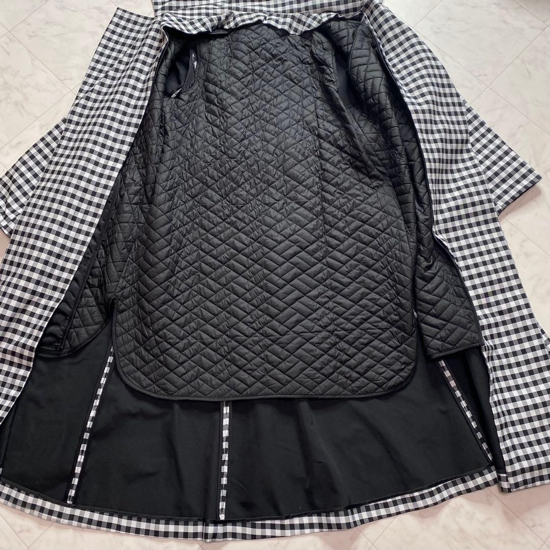 美品✨JENNE ジェンヌ　ライナー付きフレアトレンチコート　ギンガムチェック