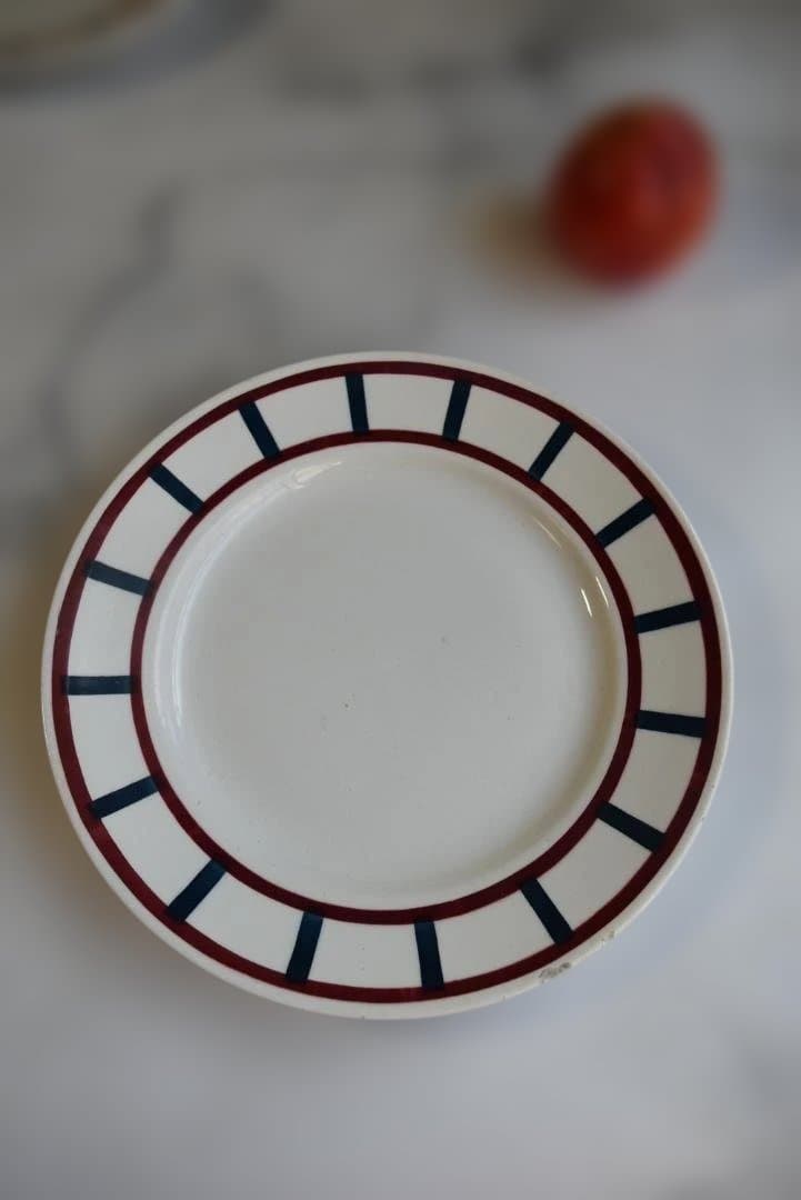 2枚組　バドンヴィレー　バスク皿　22.5㎝　フランスアンティーク