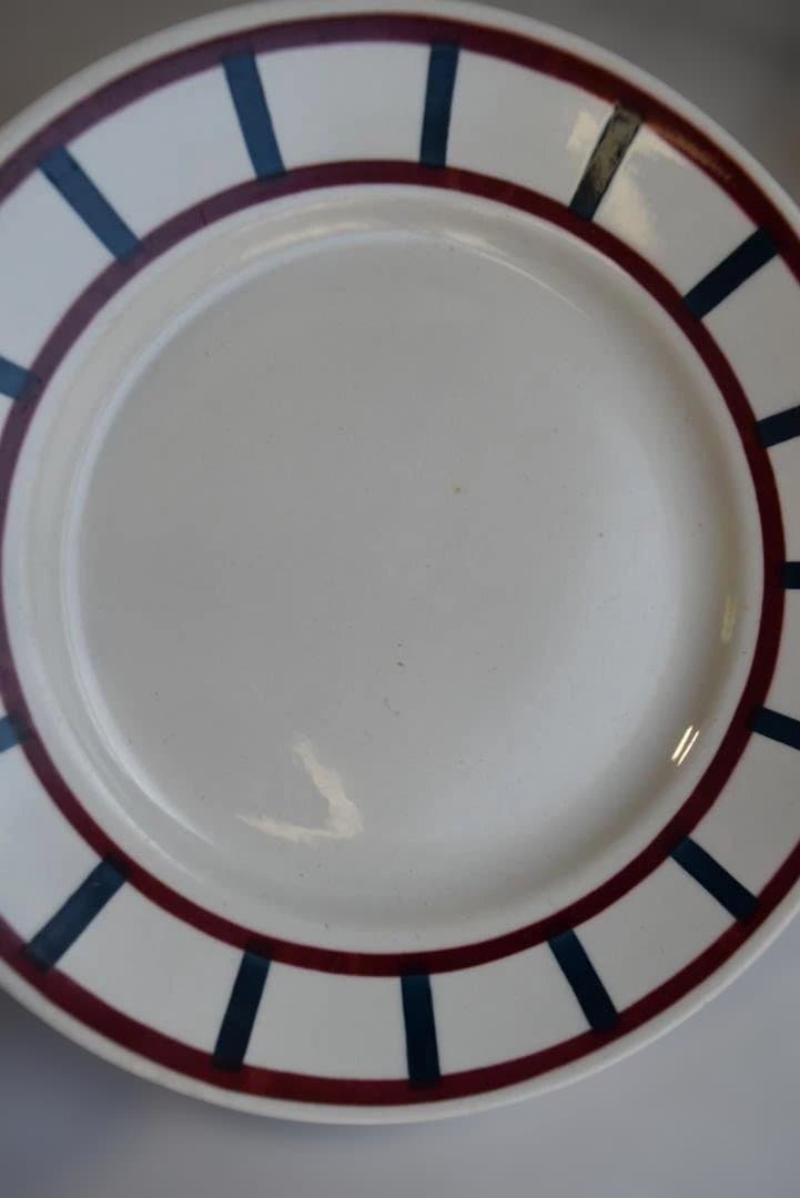 2枚組　バドンヴィレー　バスク皿　22.5㎝　フランスアンティーク