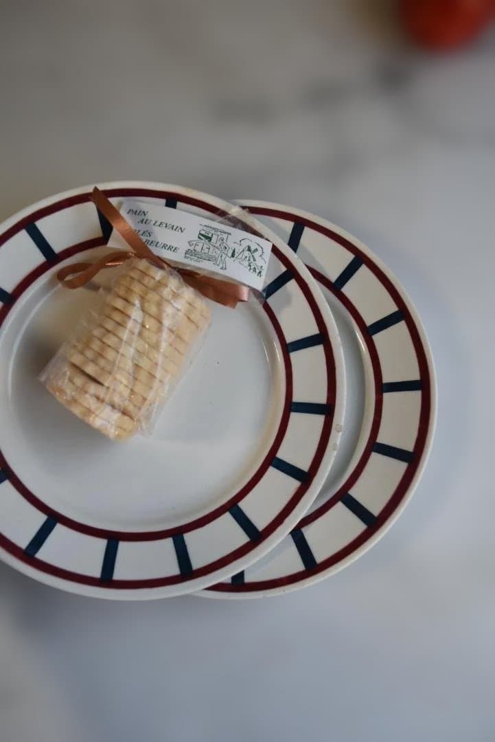 2枚組　バドンヴィレー　バスク皿　22.5㎝　フランスアンティーク