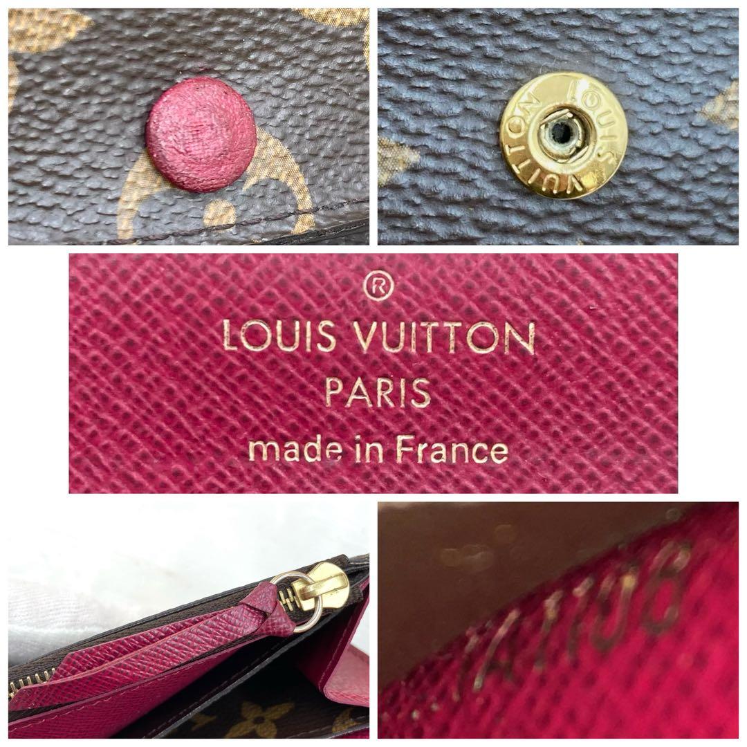 ルイヴィトン モノグラム ポルトフォイユ エミリー フューシャ 箱付