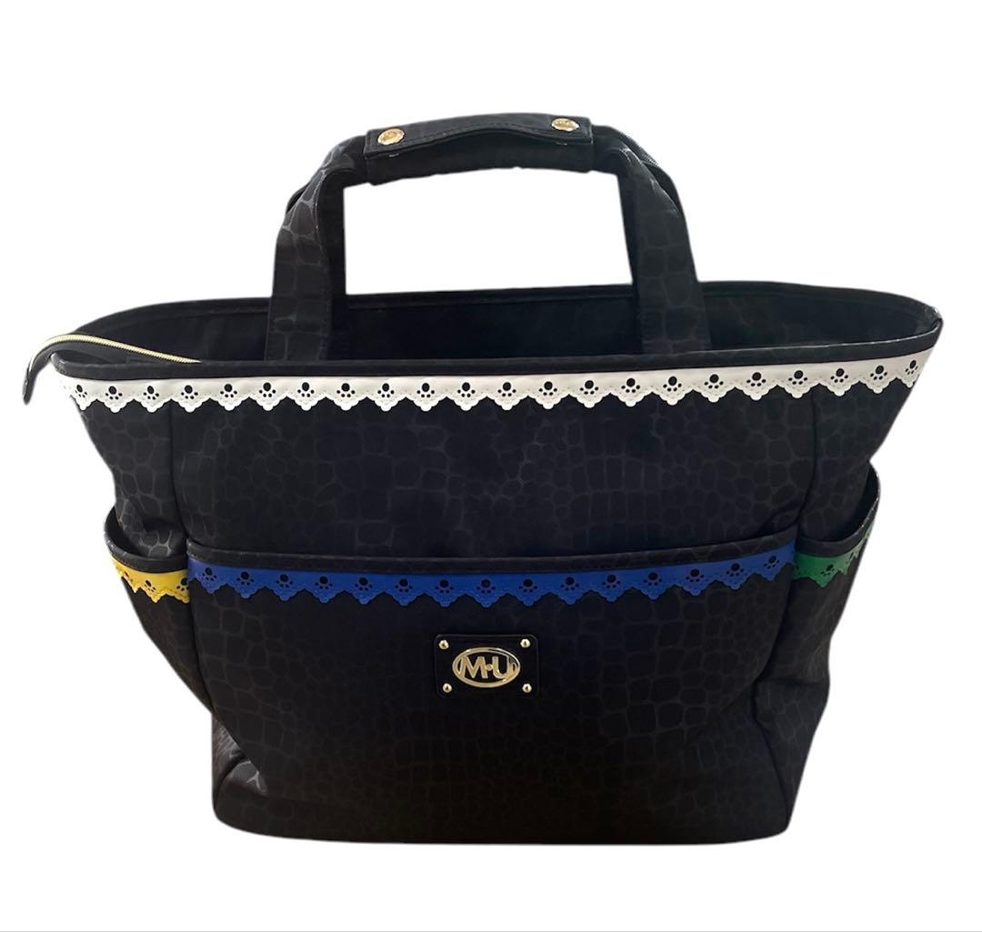 新品未使用☆エムユースポーツ ボストンバッグ ゴルフバック 黒 アニマル柄