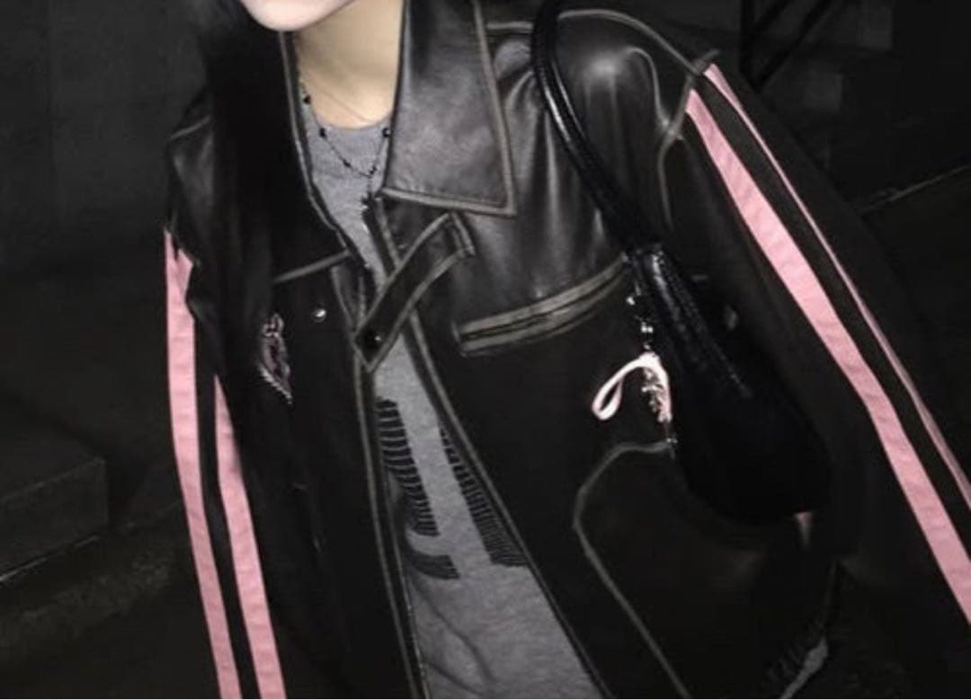 KsG オーバーサイズ リボン レザージャケット