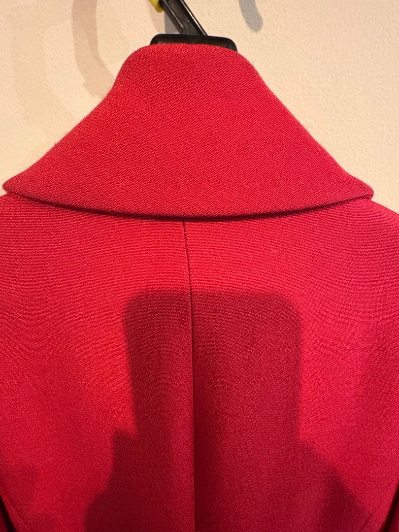 CHANEL テーラードジャケット レッド 34