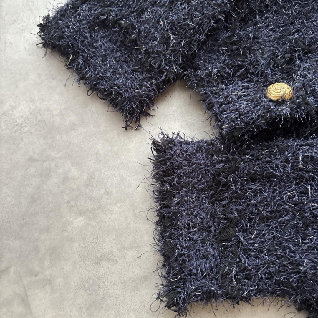 【未使用タグ付き】WhimGazette 25ss ツイード ニット ジャケット