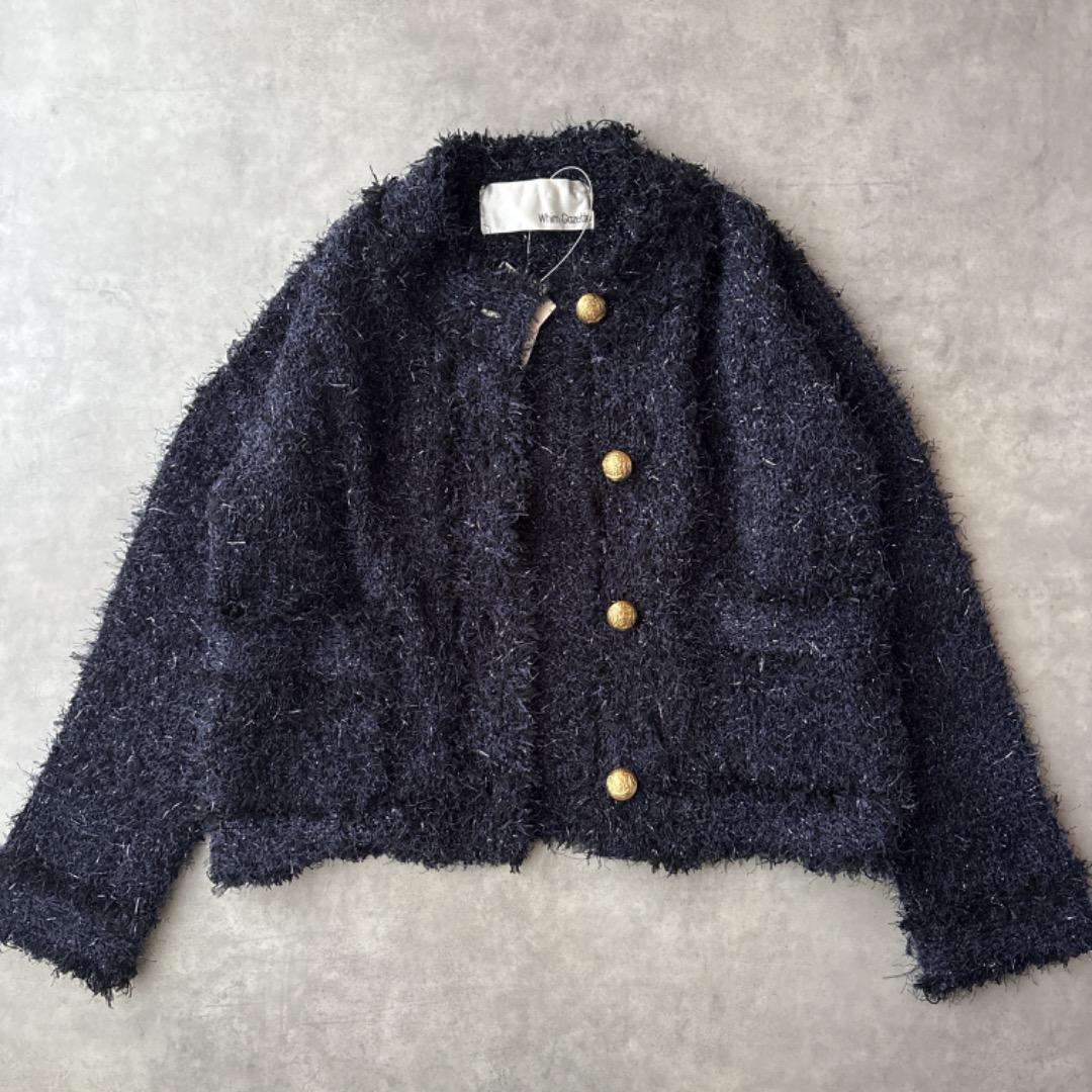 【未使用タグ付き】WhimGazette 25ss ツイード ニット ジャケット