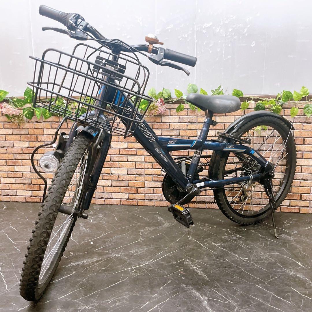 引き取り価格【83】子供用自転車 子供車 STAMEN ブルー系 22インチ