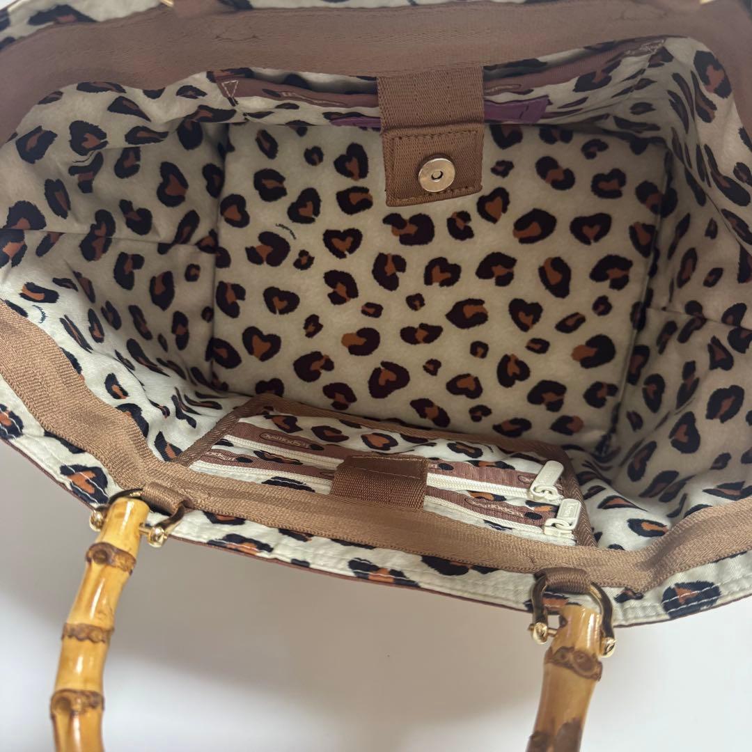 未使用級　レスポ　LeSportsac MEDBAMBOO ラフィアトートバッグ