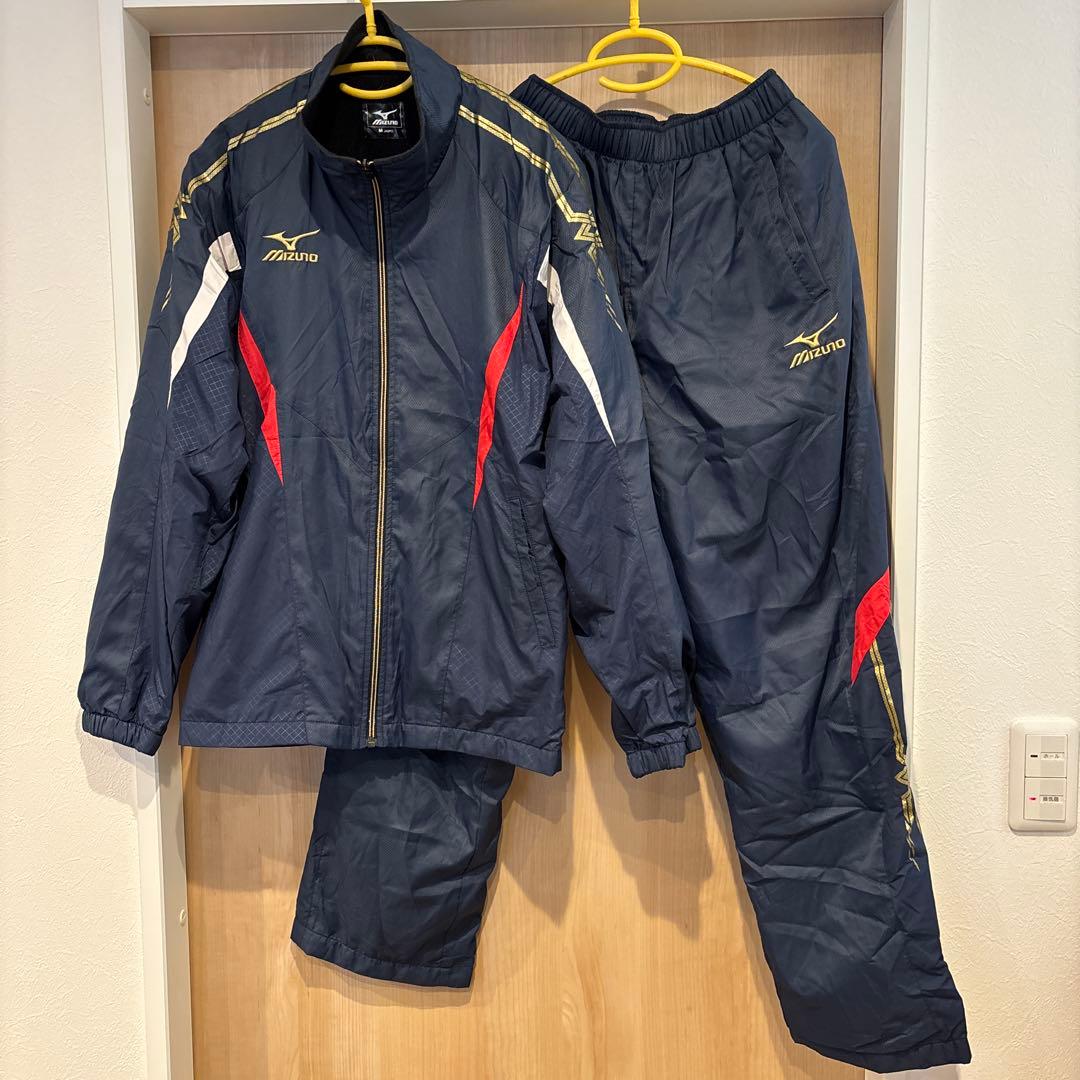 極美品 Mizuno ブレスサーモウインドブレーカー上下セット Mサイズ