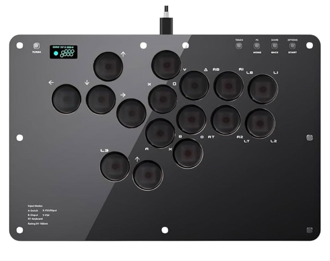 アケコン レバーレス コントローラー 16ボタン ラズベリーパイ搭載