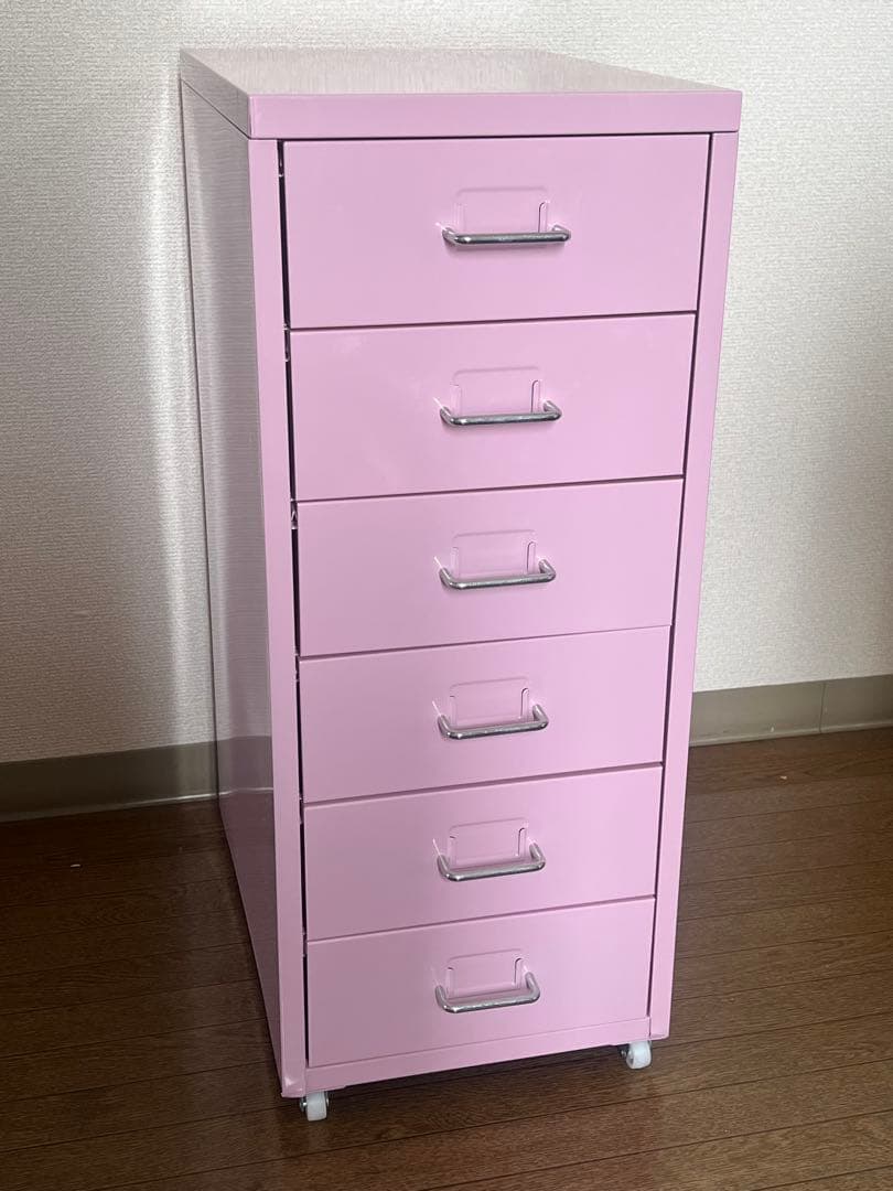 IKEA HELMER ヘルメル 6段チェスト ピンク｜廃盤レアカラー