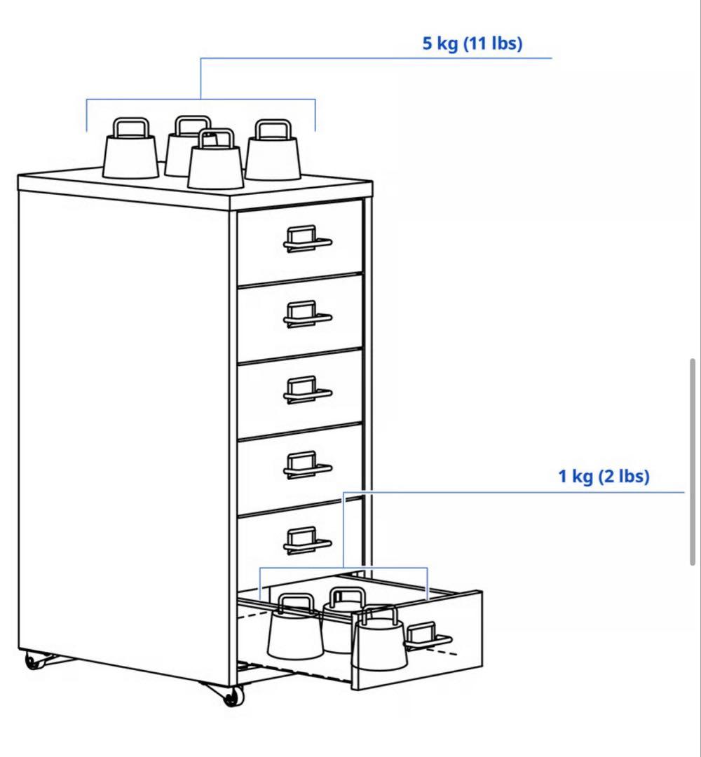 IKEA HELMER ヘルメル 6段チェスト ピンク｜廃盤レアカラー