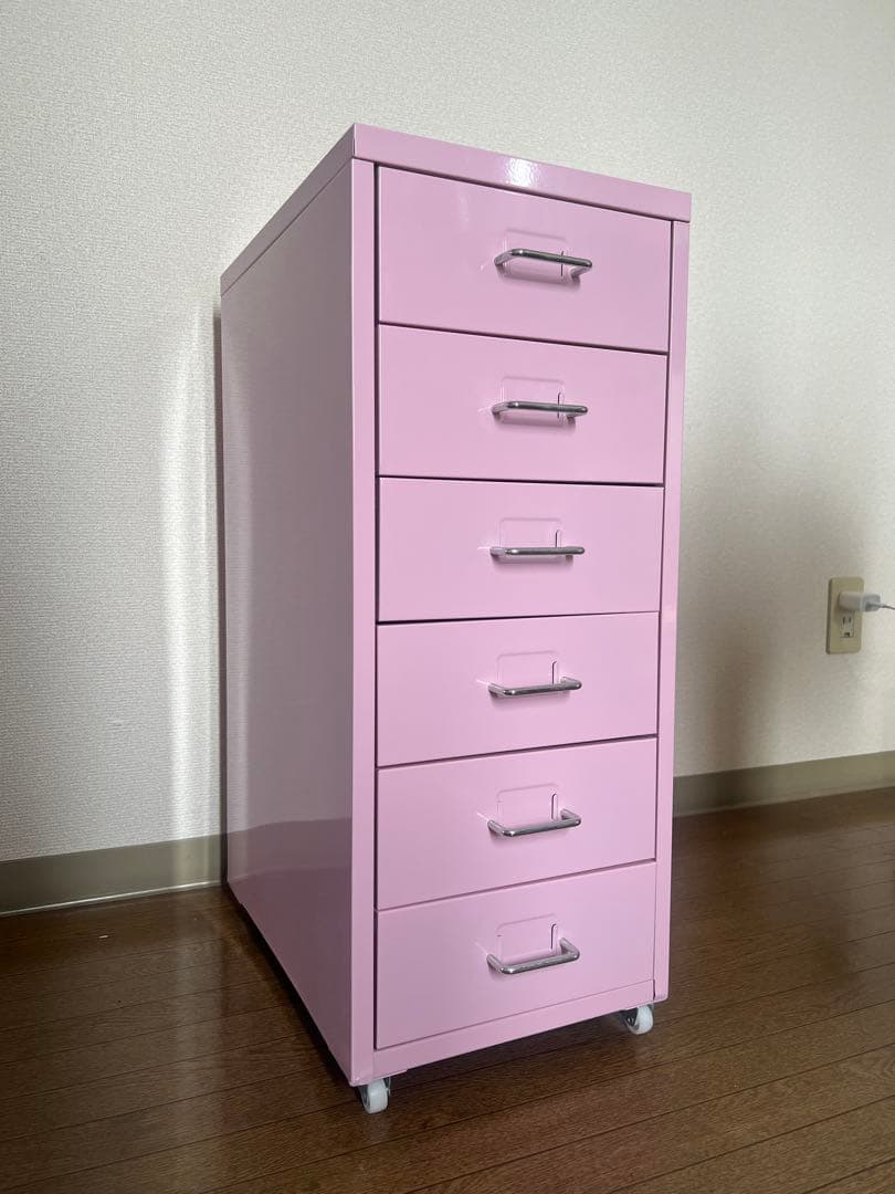 IKEA HELMER ヘルメル 6段チェスト ピンク｜廃盤レアカラー