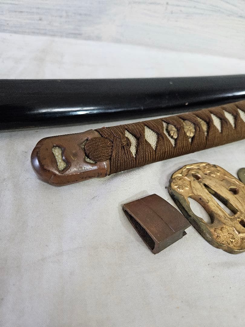 日本刀 鞘 刀装具 鍔 切羽 柄 実物 当時物 武具 拵 ハバキ 打刀 太刀